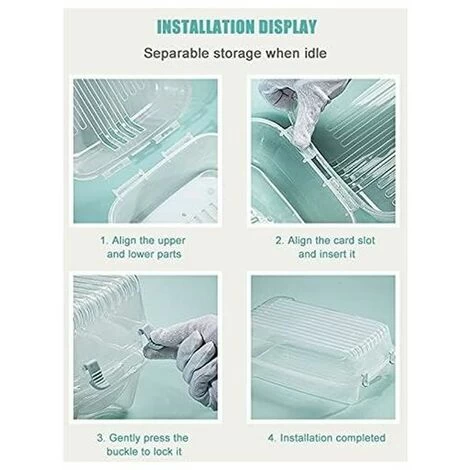 Schuhkartons, Stapelbar Mit Kunststoffverbindern, Faltbar, Transparenter, Fester, Atmungsaktiver Kunststoff 5 Schuhkartons, Stapelbar Mit Kunststoffverbindern, Faltbar, Transparenter, Fester, Atmungsaktiver Kunststoff – Bild 3