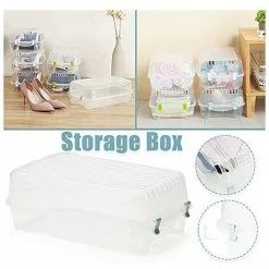 Schuhkartons, Stapelbar Mit Kunststoffverbindern, Faltbar, Transparenter, Fester, Atmungsaktiver Kunststoff 11 Schuhkartons, Stapelbar Mit Kunststoffverbindern, Faltbar, Transparenter, Fester, Atmungsaktiver Kunststoff -Möbelhaus 93867990 5