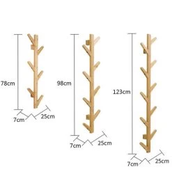 Wandgarderobe Mit 8 Haken, Platzsparend, Dekorativ Bambus Natur -Möbelhaus 93935931 4