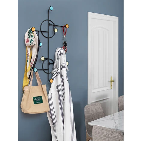 FREOSEN Wandgarderobe Aus Metall - 12 Haken - Garderobe Mit 12 Haken Für Schlafzimmer, Wohnzimmer, Badezimmer 5 FREOSEN Wandgarderobe Aus Metall - 12 Haken - Garderobe Mit 12 Haken Für Schlafzimmer, Wohnzimmer, Badezimmer – Bild 3