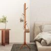 Wooden Coat Rack, SDLOGAL Naturholz-Garderobe Mit 8 Stabilen Haken, Einfache Montage, Für Mäntel, Hüte, Schals Und Handtaschen -Möbelhaus 96840808 1