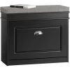SoBuy FSR82-K-SCH Schuhkipper Schuhschrank Mit Klappe Schuhbank Mit Sitzkissen Schuhkommode Sitzbank Schwarz BHT Ca.: 61x51x24cm