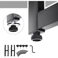 Songmics Erweiterbares Schuhregal Aus Metallgewebe Mit 5 Ebenen Für 15-20 Paar Schuhe, Schuhständer Für Flur, 74 X 104 X 30.7cm (B X H X T), Schwarz LMR005B -Möbelhaus 9826484 4