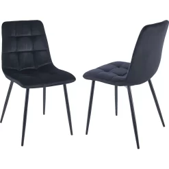 Homexperts Esszimmerstuhl »Kelly«, (Set), 2 St., Samtstoff, Bezug In Samtstoff