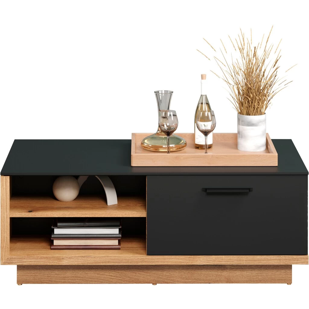 Trendteam Couchtisch »Synnax«, (1 St.), Ca. Maße (B/H/T): 110/42/60 Cm, Sofatisch Rechteckig, Eiche/schwarz 7 Trendteam Couchtisch »Synnax«, (1 St.), Ca. Maße (B/H/T): 110/42/60 Cm, Sofatisch Rechteckig, Eiche/schwarz – Bild 5