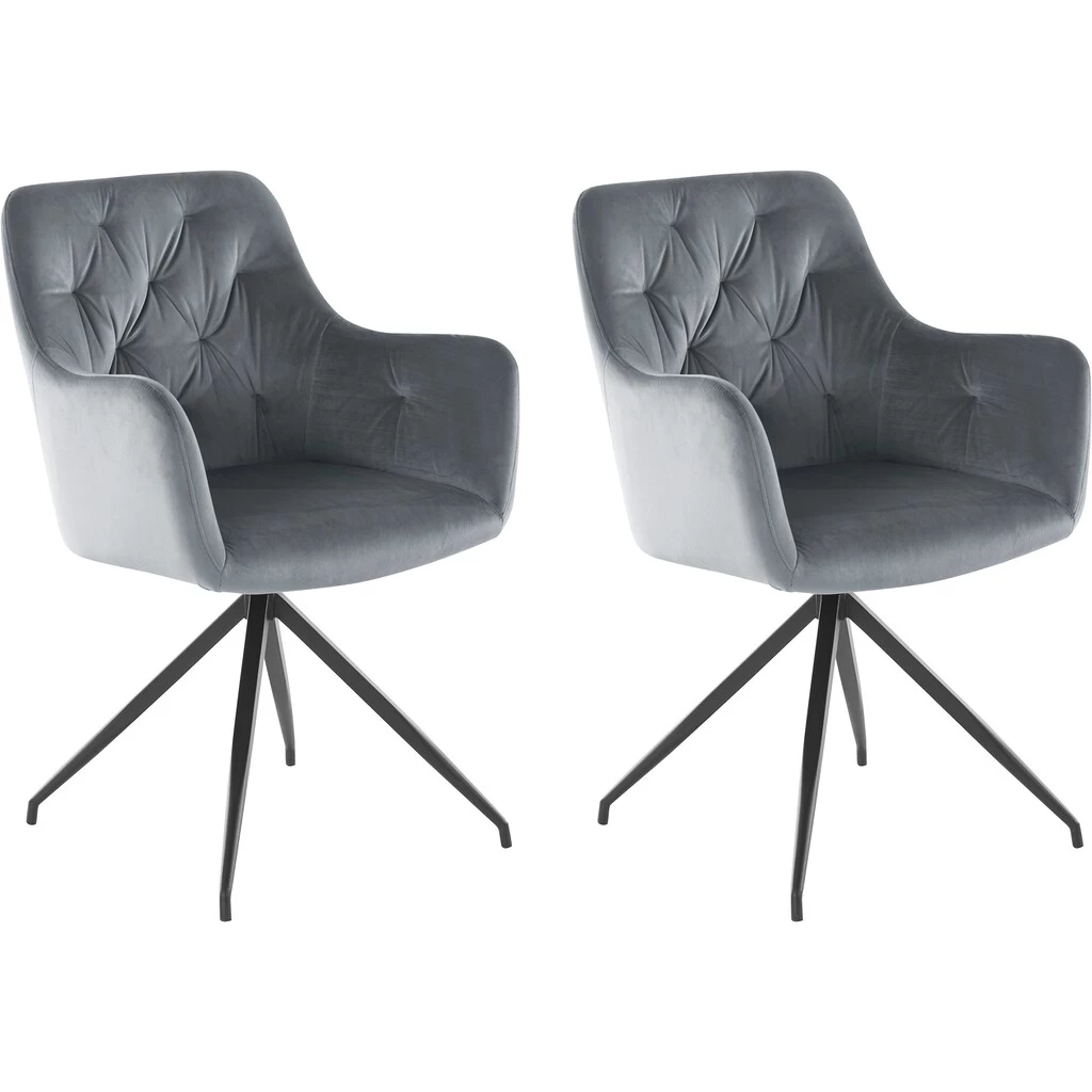 INOSIGN Armlehnstuhl »Tina«, (Set), 2 St., Veloursstoff 4 INOSIGN Armlehnstuhl »Tina«, (Set), 2 St., Veloursstoff – Bild 2