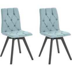 Andas 4-Fußstuhl »Melania«, (Set), 2 St., Struktur Fein, Mit Knopfsteppung (2er-Set)