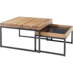 MCA Furniture Couchtisch »Lubao«, 2-er Set Wohnzimmertisch In Massivholz Asteiche Geölt -Möbelhaus a217a88c3bef99ab128d7cc42771a72d