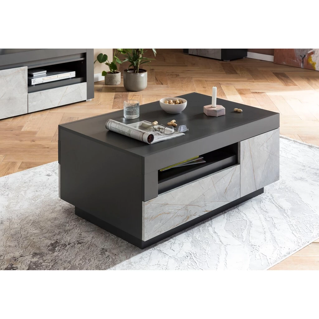 Home Affaire Couchtisch »Stone Marble«, Marmor-Optik Dekor, Zwei Verschiedene Farbvarianten, Breite 100 Cm 3 Home Affaire Couchtisch »Stone Marble«, Marmor-Optik Dekor, Zwei Verschiedene Farbvarianten, Breite 100 Cm