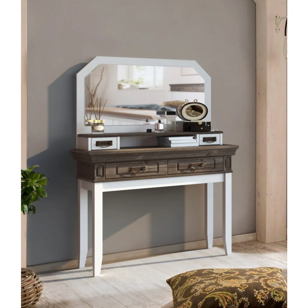 Home Affaire Schminktisch »Vinales«, Aus Massiver Kiefer, Mit Fräsungen 3 Home Affaire Schminktisch »Vinales«, Aus Massiver Kiefer, Mit Fräsungen