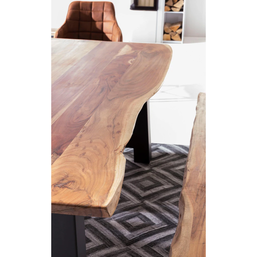 Home Affaire Esstisch »Manhattan«, Mit Baumkante 4 Home Affaire Esstisch »Manhattan«, Mit Baumkante – Bild 2