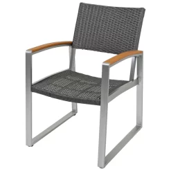 Garden Pleasure Gartenstuhl »AVA«, (Set), 2 St., 2er Set, Polyrattan/Teakholz, Altweiß -Möbelhaus d919e4c2797a37fe82399857207bda5c