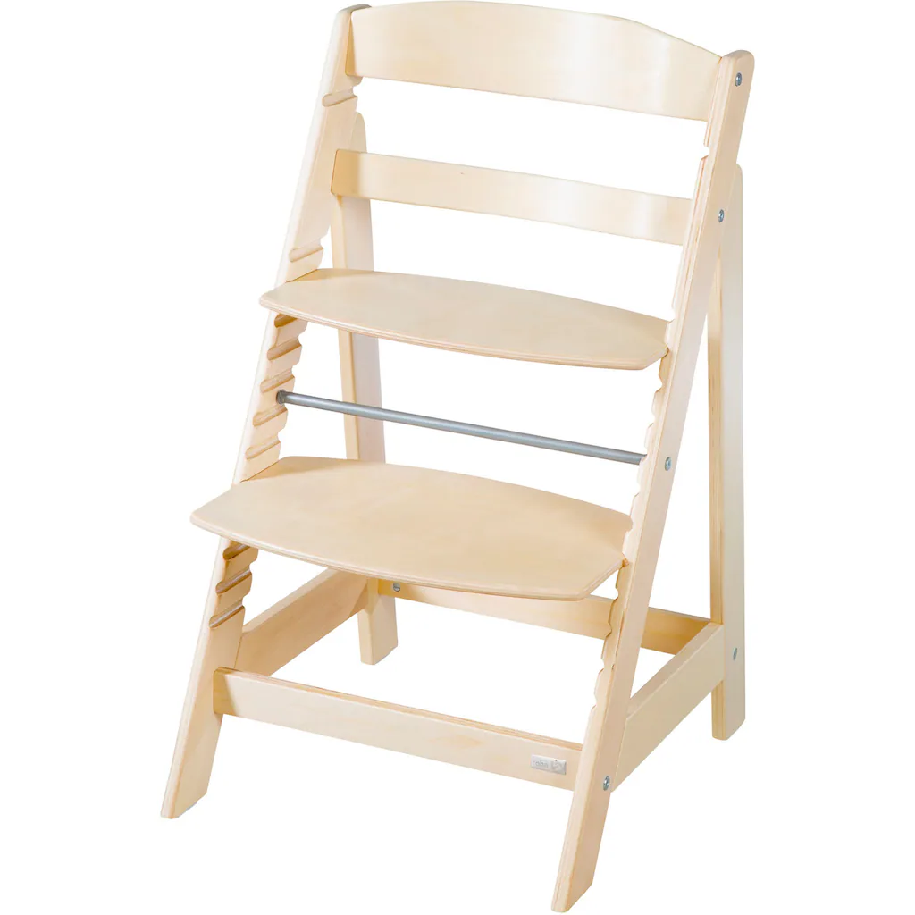 Roba® Hochstuhl »Born Up, Natur, Mit Neugeborenen-Aufsatz, Greyish Gesteppt«, (Set) 5 Roba® Hochstuhl »Born Up, Natur, Mit Neugeborenen-Aufsatz, Greyish Gesteppt«, (Set) – Bild 3